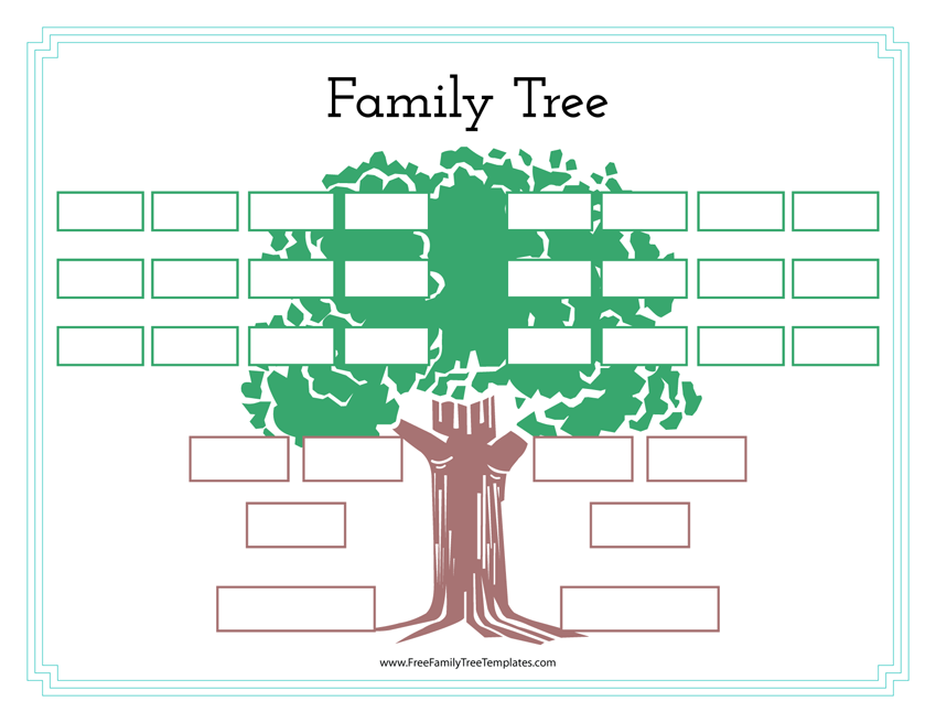 family tree template with siblings and cousins