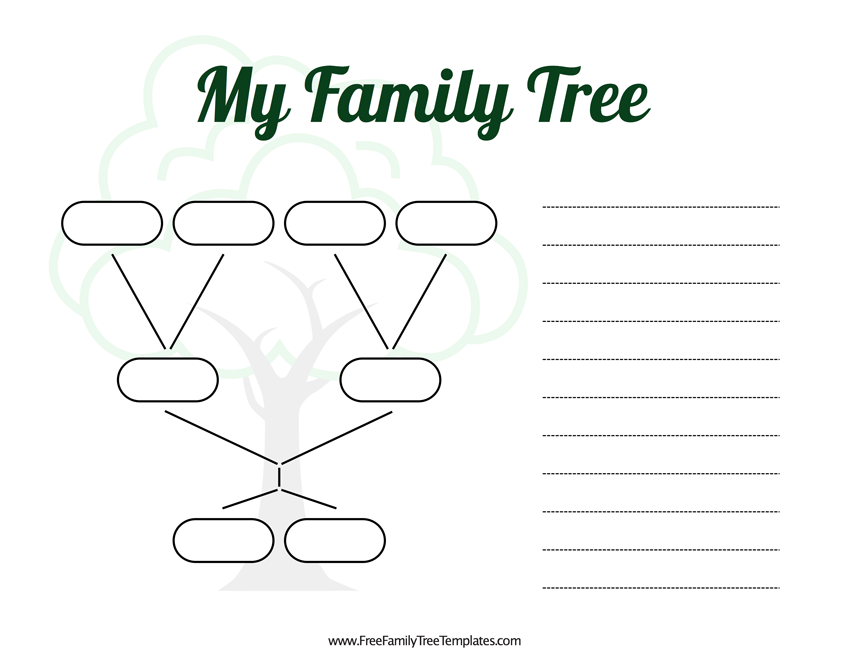 Family Tree Worksheet – Free Family Tree Templates